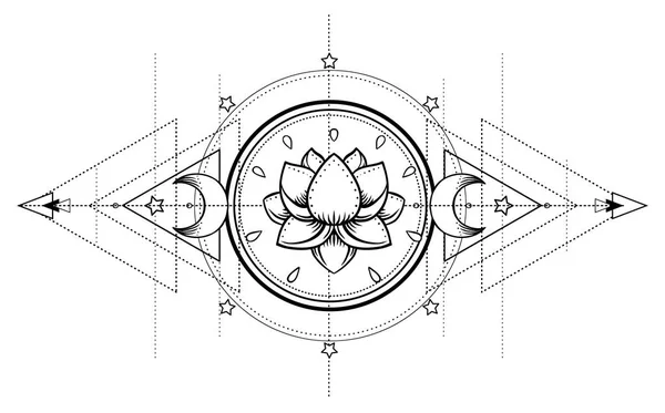 Ayurveda symbool van harmonie en balans — Stockvector