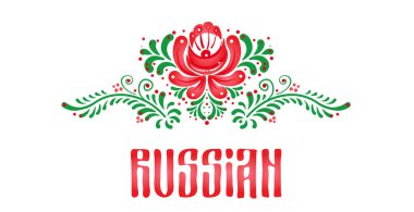 Khokhloma çiçek desenli 