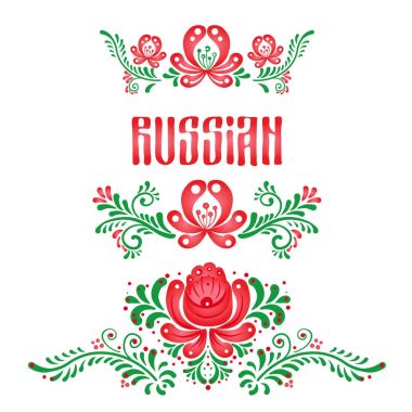 Khokhloma çiçek desenli 