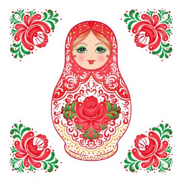 Matryoshka Geleneksel Rus bebek 