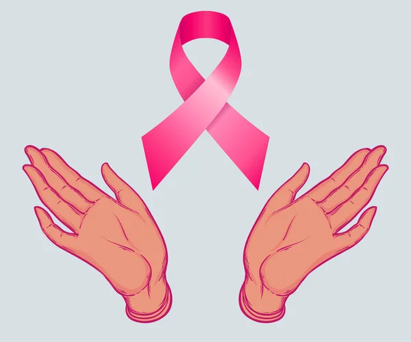 Medvetenhet om bröstcancer Månad — Stock vektor