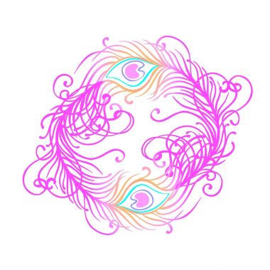 Tavus kuşu tüyü seti 