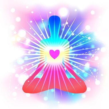 İnsan siluet meditasyon