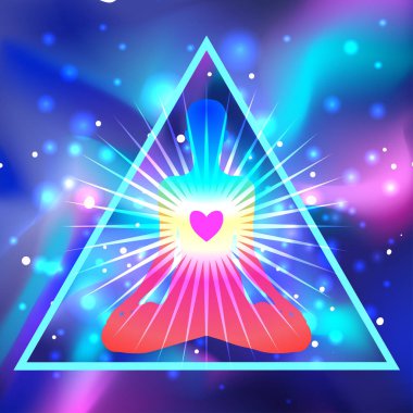 İnsan siluet meditasyon