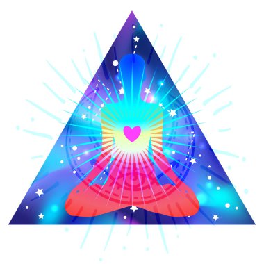 İnsan siluet meditasyon