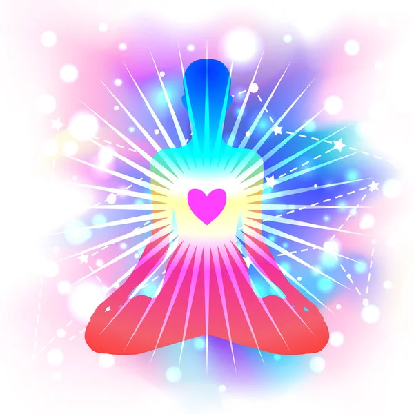 İnsan siluet meditasyon