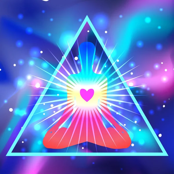 İnsan siluet meditasyon