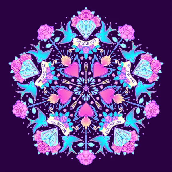 eski moda stil mandala