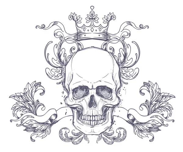 Kafatası ile Gotik arması 