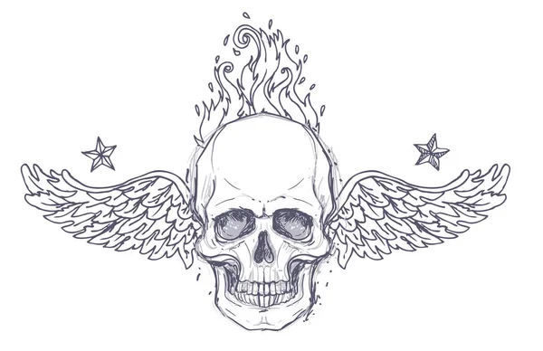 Kafatası ile Gotik arması 