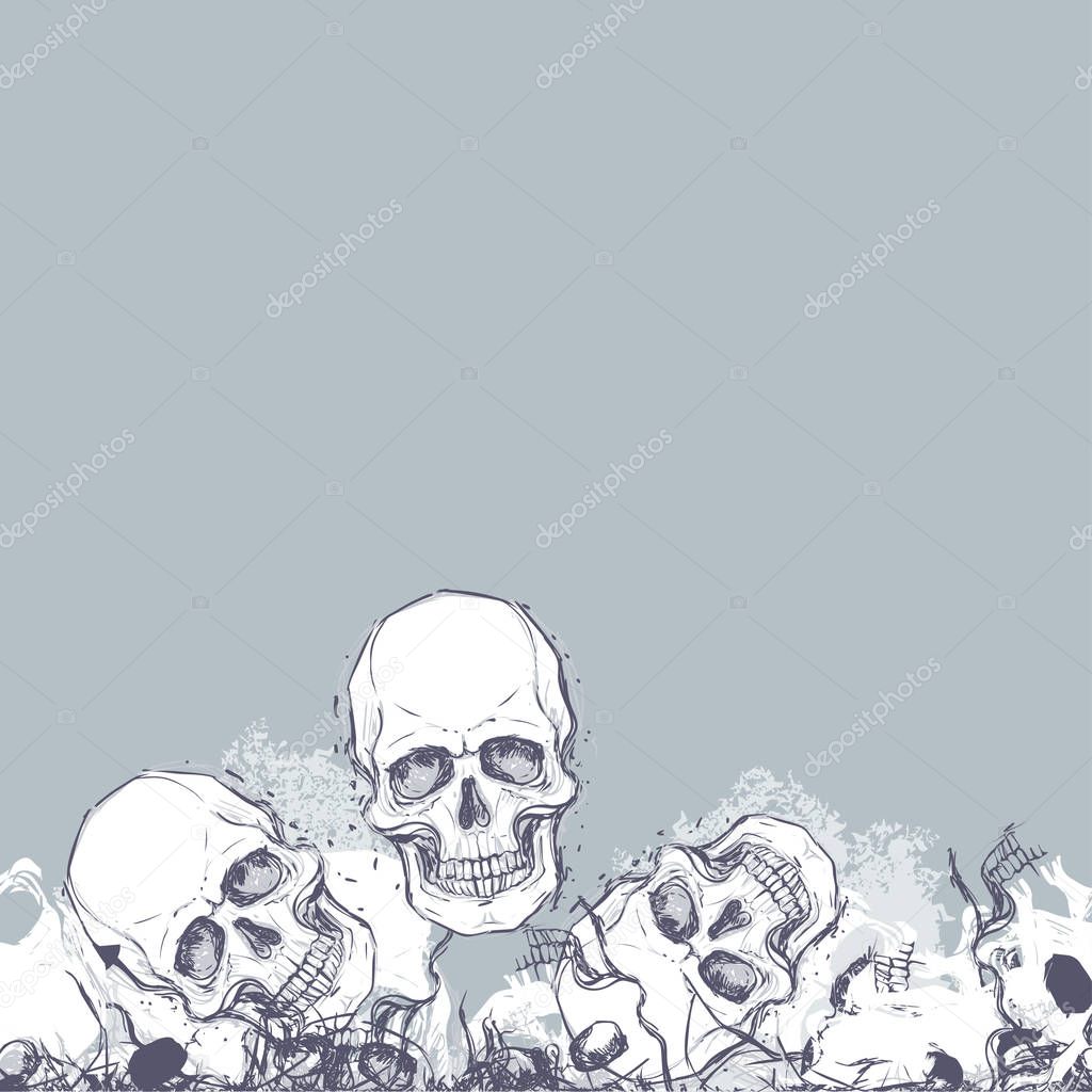 human skulls pattern