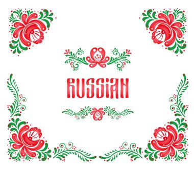 Khokhloma çiçek desenli 