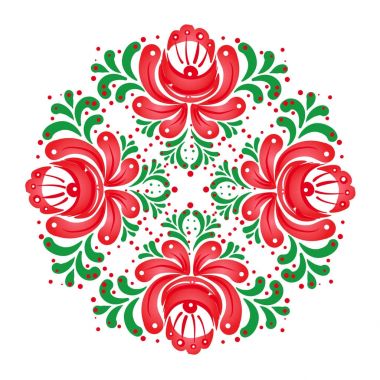 Khokhloma çiçek desenli 