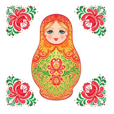 Matryoshka Geleneksel Rus bebek 