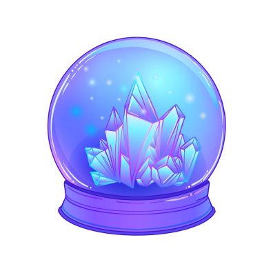 Kristal top kristal taşlar ile