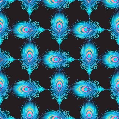 Tavus kuşu seamless modeli