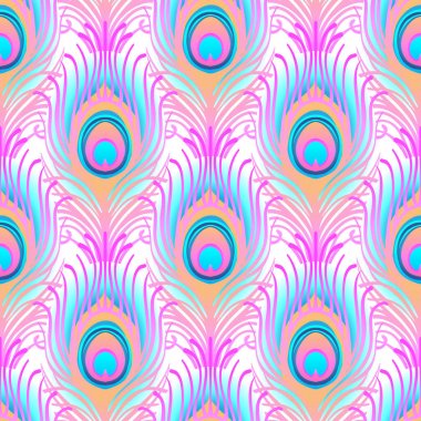 Tavus kuşu seamless modeli