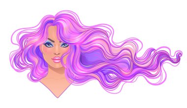 uzun dalgalı saçlı kadın 