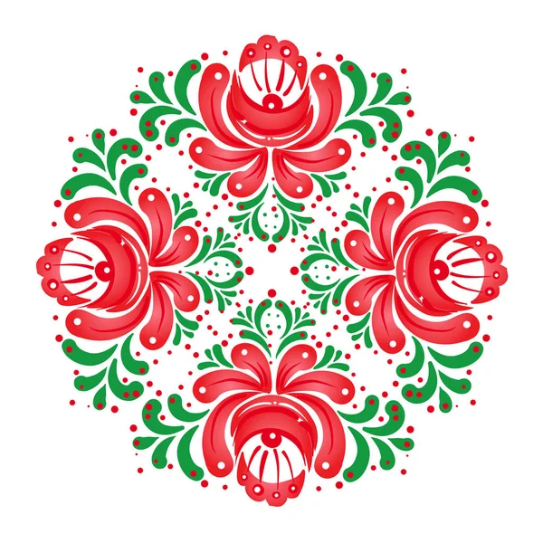 Patrón floral de Khokhloma — Archivo Imágenes Vectoriales