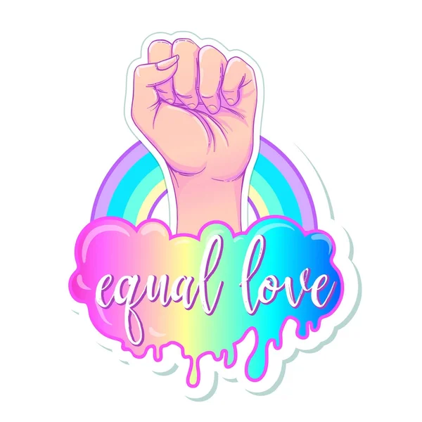Gay Pride Poster mit Regenbogenfarben — Stockvektor