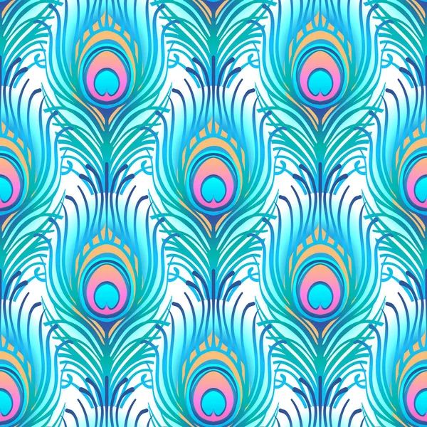 Peacock seamless pattern — Stock Vector