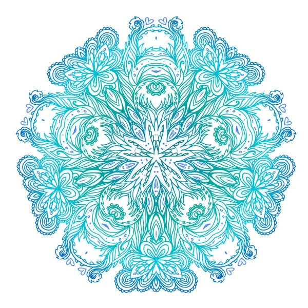 mandala ile Hint paisley desenli