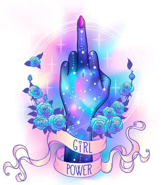 Female hand showing middle finger Royalty Free Stock Vectors