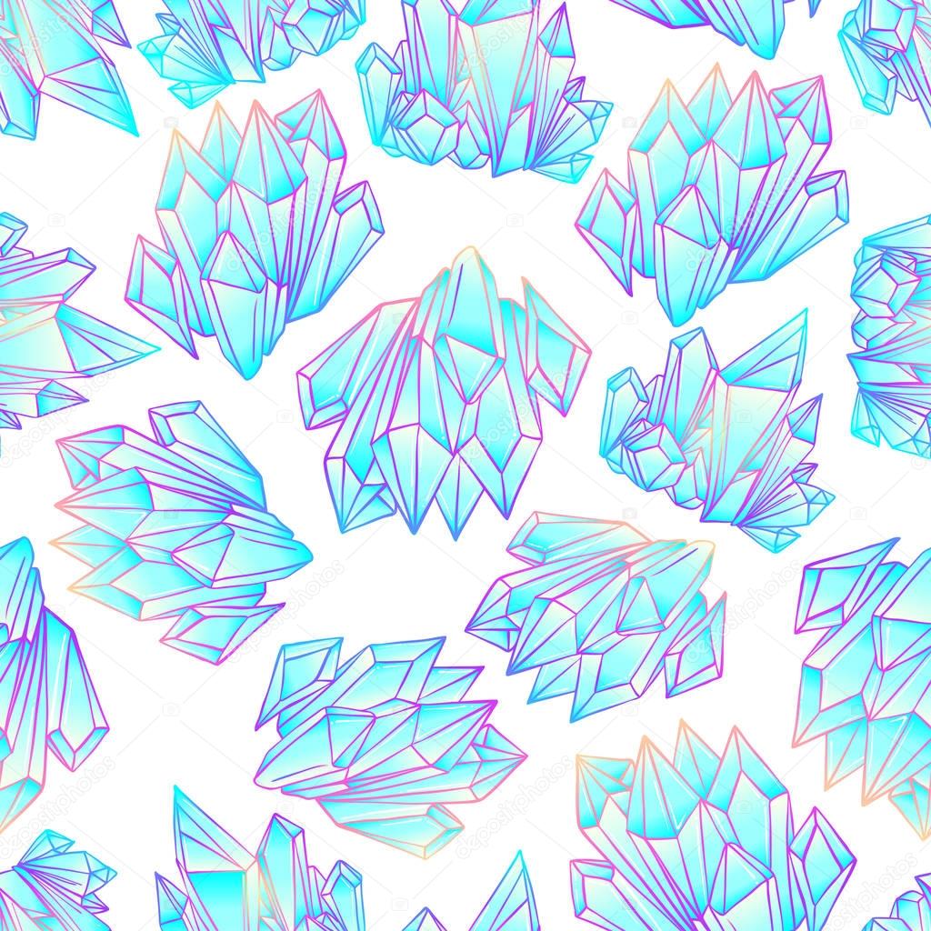 crystal gem seamless pattern
