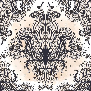 Barok çiçek seamless modeli 