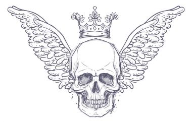 Kafatası ile Gotik arması 