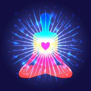 İnsan siluet meditasyon