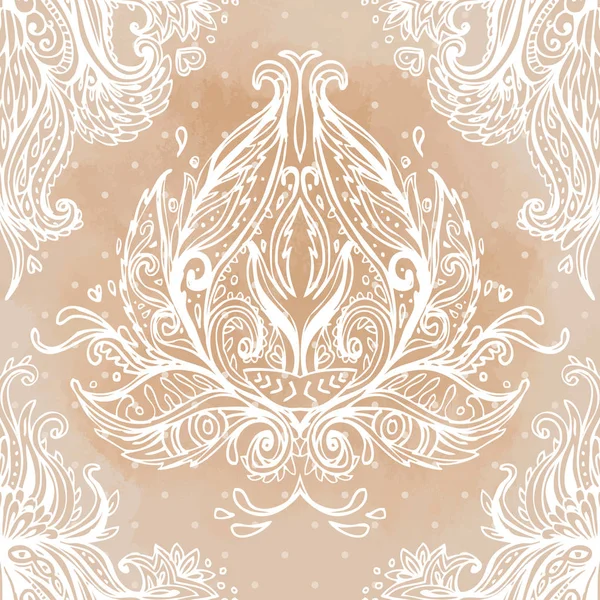 Patrón barroco floral sin costura — Vector de stock