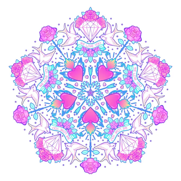 eski moda stil mandala