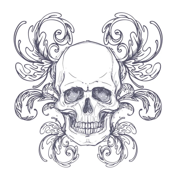 Kafatası ile Gotik arması 