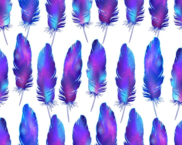 Motif sans couture avec plumes — Image vectorielle