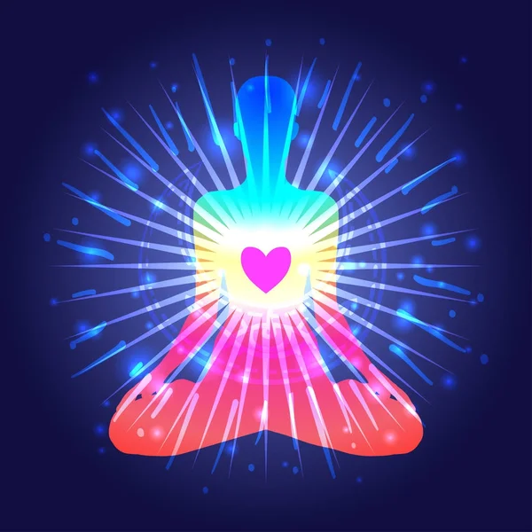 İnsan siluet meditasyon