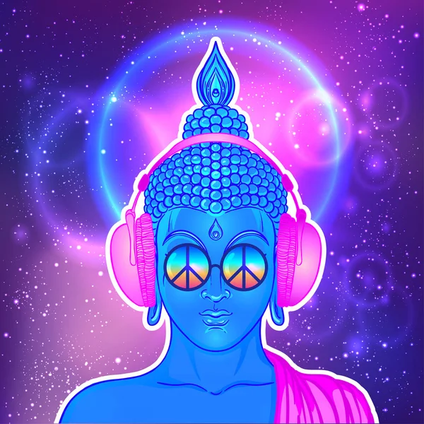 Colorful Buddha in rainbow glasses Royalty Free Stock Illustrations