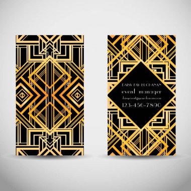 Art deco tarzı kartvizit  