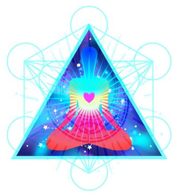 İnsan siluet meditasyon