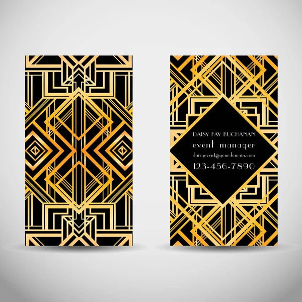 Art deco tarzı kartvizit  