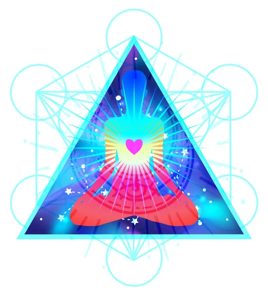 İnsan siluet meditasyon