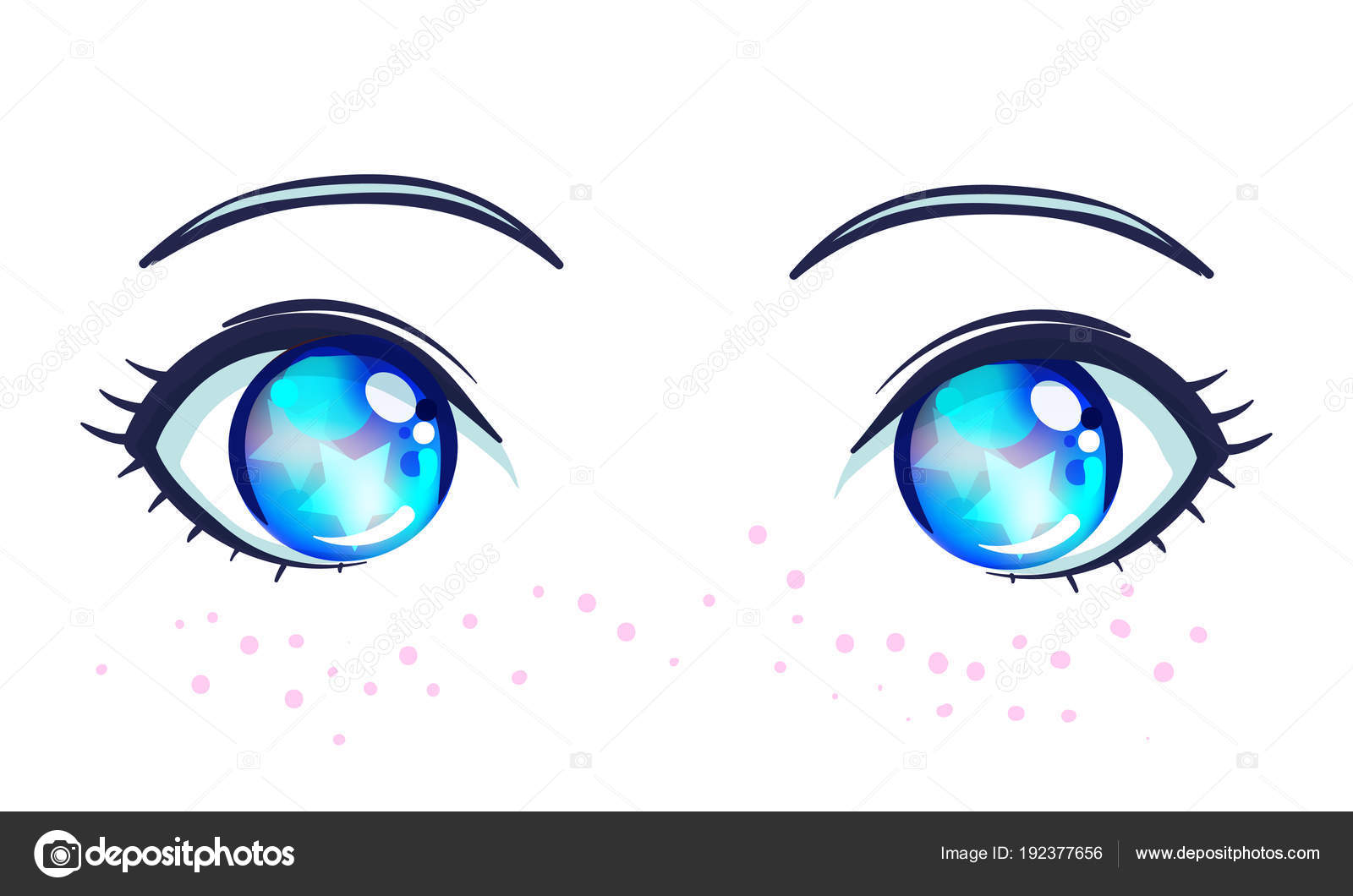 Ojos de anime imágenes de stock de arte vectorial | Depositphotos