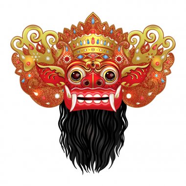 Barong ritüel geleneksel Balinese maskesi