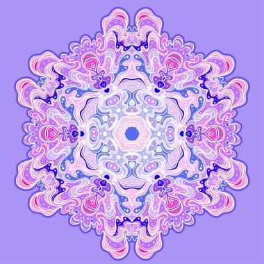 Elle çizilmiş süs mandala etnik sanat ilham, Hint paisley desenli