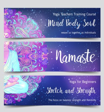 Ruhsal geri çekilme için renkli şablon kümesi