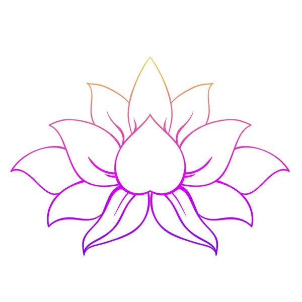 Dekorativa Dekorativa Lotus Blomma Symbol — Stock vektor