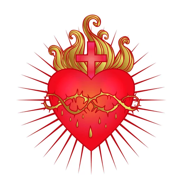 Najświętszego Serca Jezusowego Promieni — Wektor stockowy