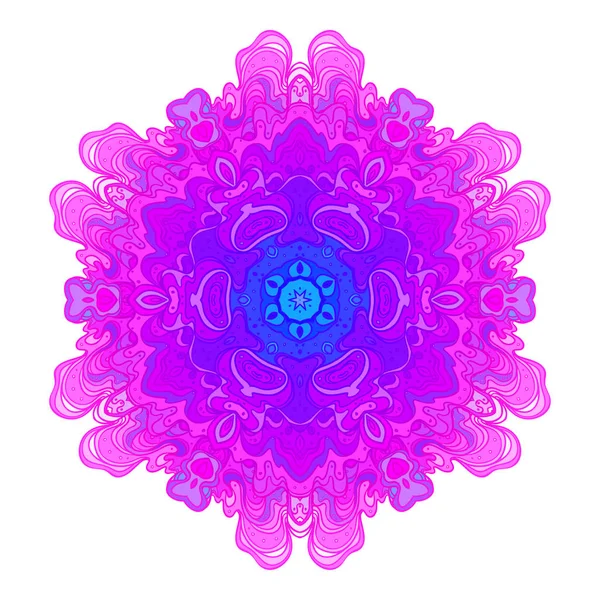 Mandala Décoratif Dessiné Main Inspiré Art Ethnique Paisley Indien Motifs — Image vectorielle