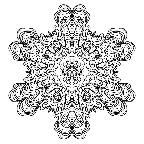 Hand Drawn Ornamental Mandala Inspired Ethnic Art Patterned Indian Paisley — Stock Vector