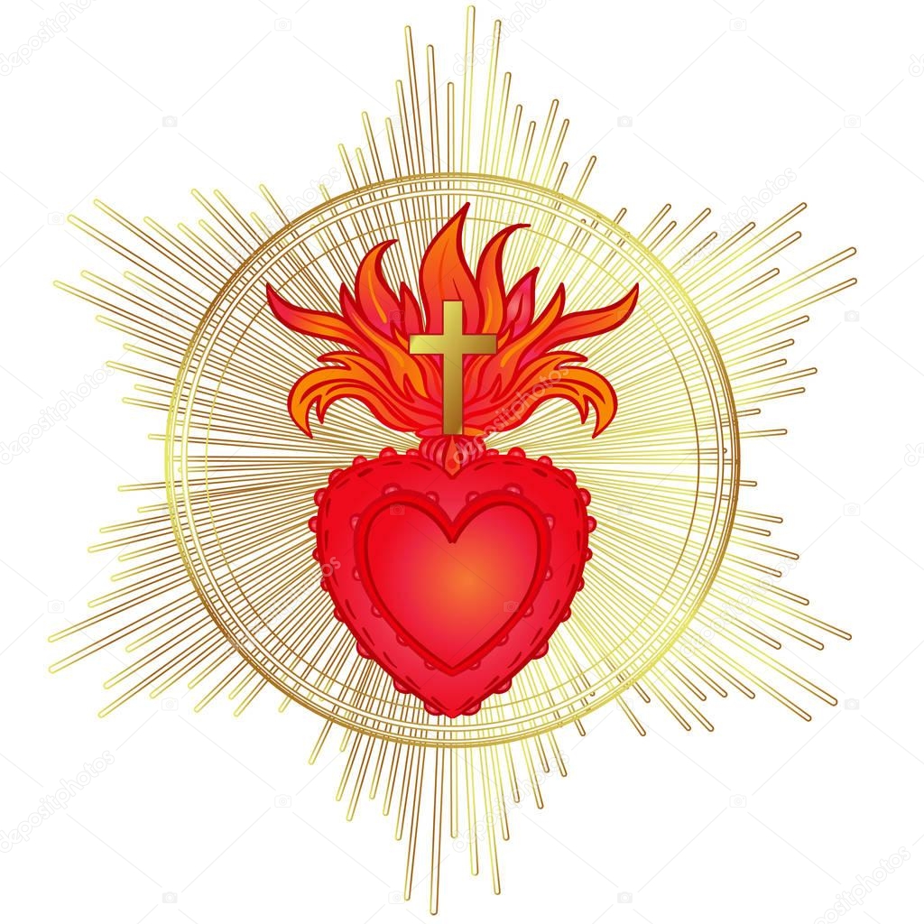 Sacred Heart of Jesus with rays.